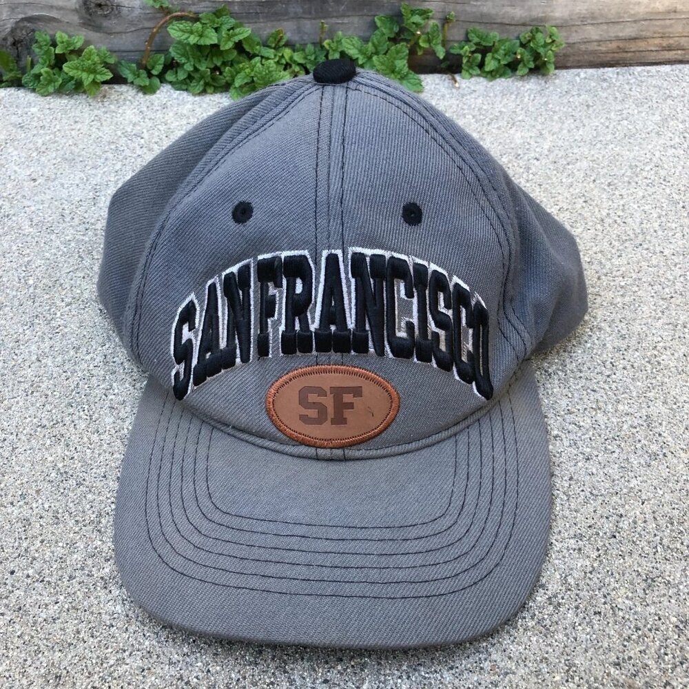 Vintage SAN FRANCISCO SF Baseball Hat Men's Grey Embroidered Cap Polyester​